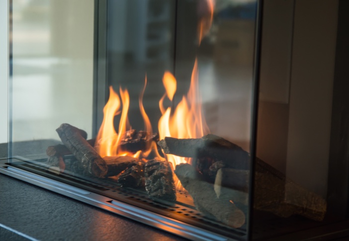 Front Fireplace Glass